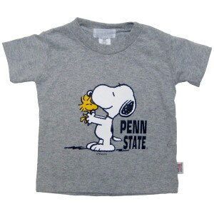 heather gray toddler t-shirt with Snoopy and Woodstock hugging and Penn State